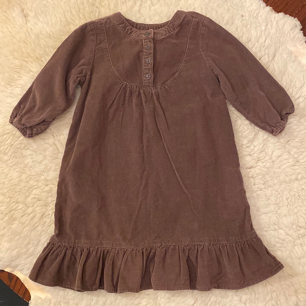 Corduroy dress! 4T Old Navy, brown & soft, EUC